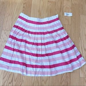 Bandolino Pleated Pink and White Striped Skirt 18W New with tags.